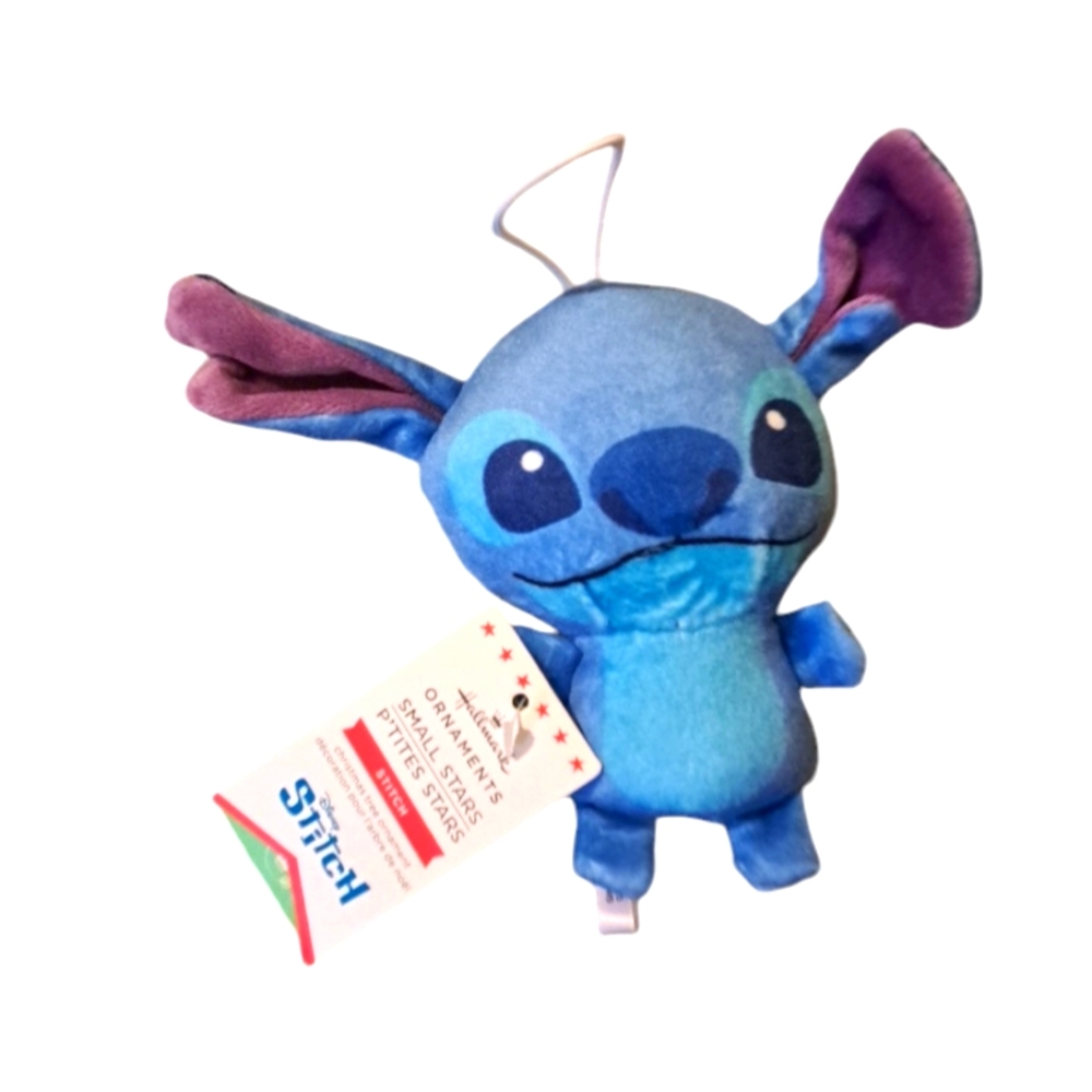 Hallmark Christmas Small Stars Disney Lilo STITCH 4.5" Mini Blue Plush Ornament